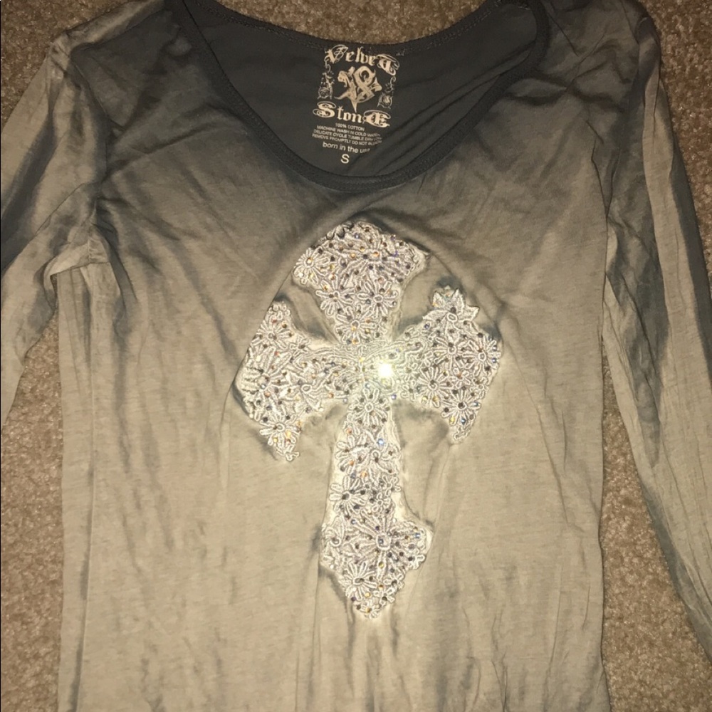 Rhinestone cross top